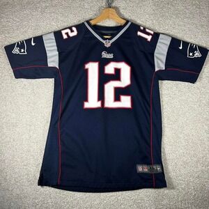Nike New England patriots Tom Brady home navy blue football jersey Youth XL